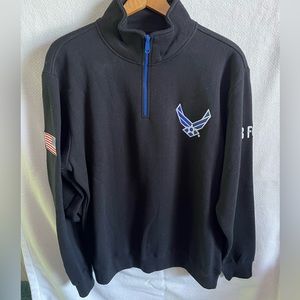 XL Men’s Air Force Wings Embroidered Fleece 1/4 zip.